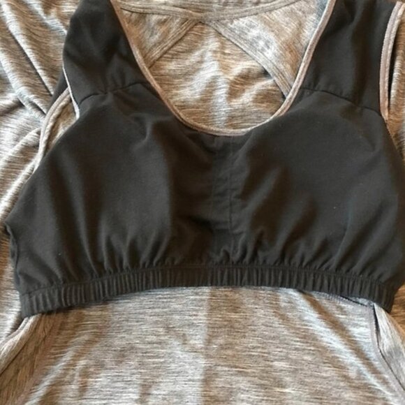 Prana Calico key hole dress Gray Large - Picture 7 of 10